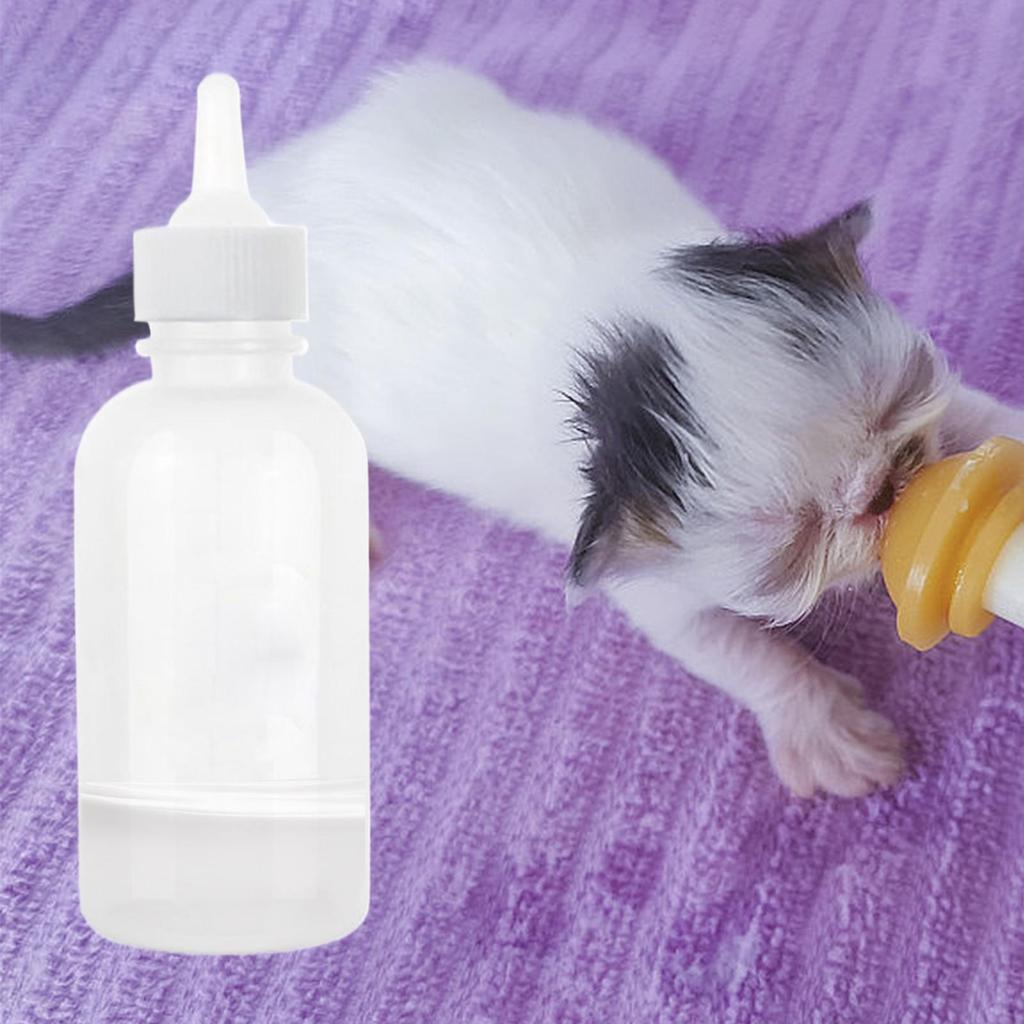 Kitten Feeding Bottle 120ml Pet Feeder Container Newborns Pets Puppy Feeding Pacifier Bottles For Walking Kitten Rabbits Hamster