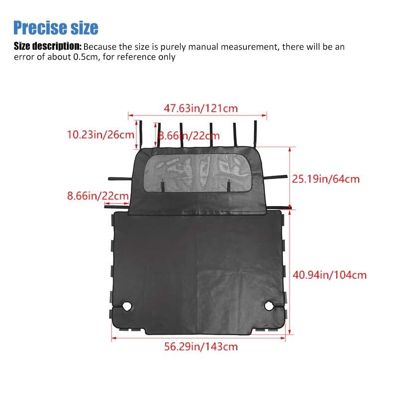 Car Trunk Leather Isolation Anti-sunburn Cover For Jeep Wrangler TJ 1997-2006 Exterior Accessories, UV Protection