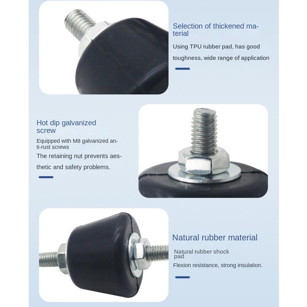 4Pcs Cushion Anti Vibration Rubber Mount Damper Air Conditioner Bracket Shock Pad Cushion  Roofs