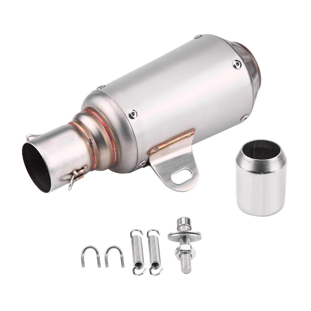 Universal Motorcycle Muffler Exhaust Tailpipe Tail Pipe Tip Stainless Steel Titanium Color