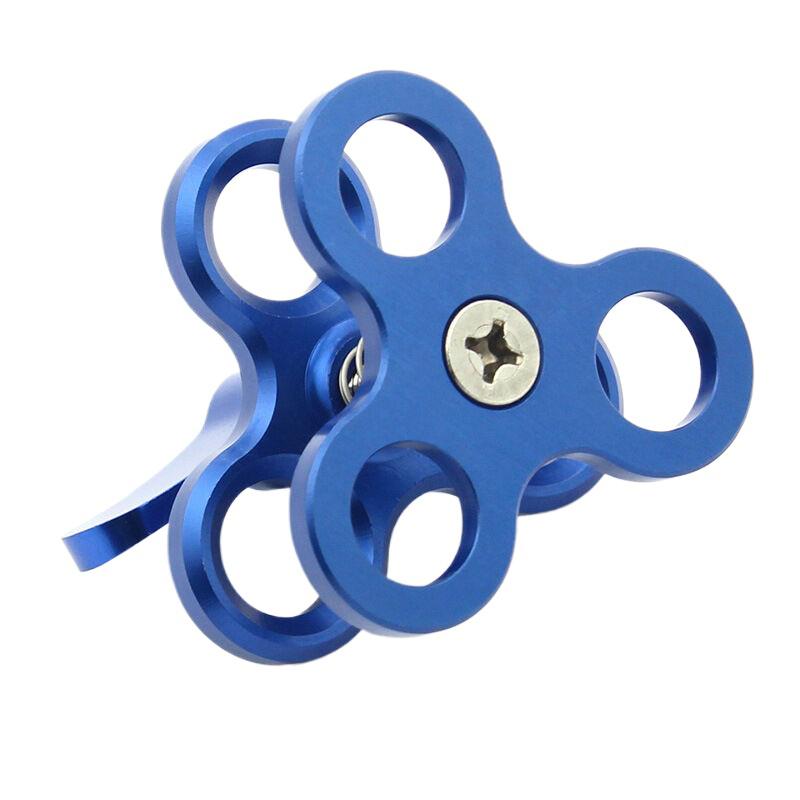 Triple Ball Clamp 3 Holes Underwater Arm Diving Bracket For Photography Torch Aluminum Diving Lights Ball Butterfly Clip Mount