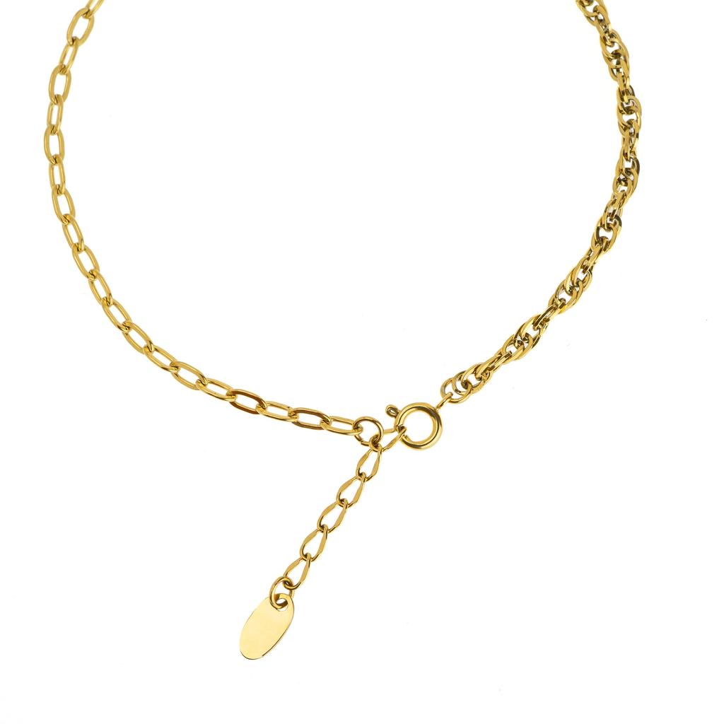 Anklet Allergy Kihei Chain Hawaiian Thin Extra Fine Gold Pair with Adjuster [Alavel] Women's [Metal Compatible] Leave-on