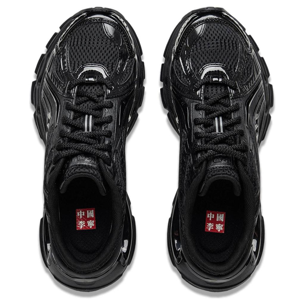 Li Ning Lijun BOW Pantoletten Mode Bequem Trendig Vielseitig Geschlossene Zehen Hausschuhe Damen Hausschuhe Schwarz AZGU184-3