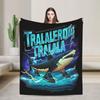 Bombardiro Crocodilo Anime Flannel Blanket Italian Meme Brainrot Custom Throw Blankets for Home 125*100cm Plush Thin Quilt