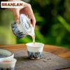 Gaiwan in Porcellana Bianca e Blu Smaltata Colore Leone Risvegliato Tazza da Tè Tureen da Tè con Coperchio Kit Ciotola Coperchio per Infusione Tè Set da Tè Regalo