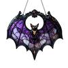 2DMysterious Purple Acrylic Light Catcher, Gothic Imitation Colored Glass Acrylic Window Hanging,