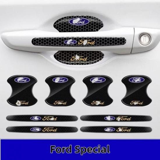 8PCS Invisible Car Door Handle Bowl Anti-Scratch Protector Sticker For Ford