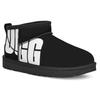 UGG Classic Ultra Mini Chopd Sheepskin Warm Durable Classic Mini Ankle Snow Boots Women Boots Black 1126373-BLK