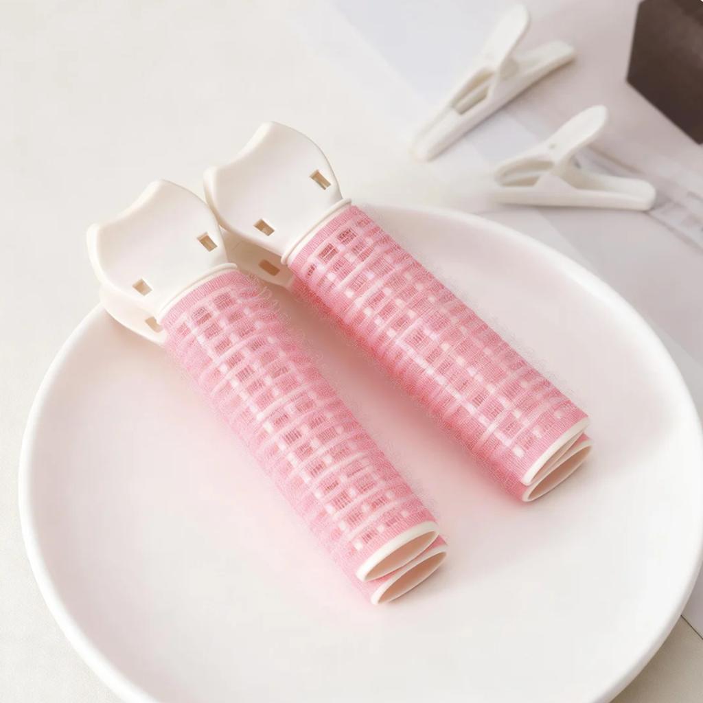 2Pcs Bangs Hair Root Fluffy Hair Clips Lazy Hair Top Styling Curling Barrel Portable Korean Hair Clips Hair Rollers