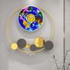 Holographic Earth Clock Silicone Mold DIY Round Clock Pendant Mold Epoxy Resin Mold for Making Crafts Decoration