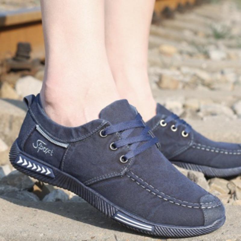 Man Shoes Fashion Outdoor Casual Shoes Comfort Driving Shoe Summer Breathable Cowboy Canvas Shoes for Men Loafers Men's Sneakers