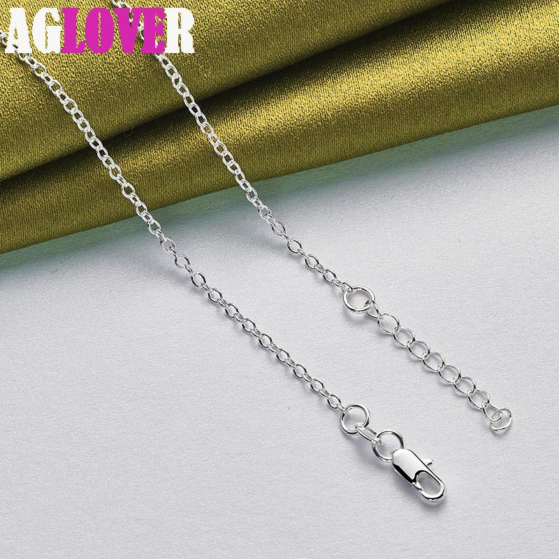 925 Sterling Silver 18 Inch Stethoscope Heart Pendant Necklace Jewelry