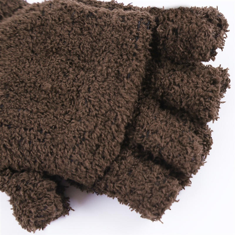 Halbfingerhandschuhe Multifunktional Umschlagbar Niedlich Korallenfleece Warm Kältefest Weich Bequem Damen Winter Warm Damen Handschuhe