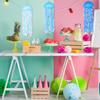 6Pcs Jellyfish Paper Lanterns Hanging Ocean Decor Mermaid Theme Gradient Lights for Under The Sea Party Indoor Outdoor Use