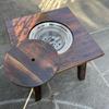 Year-End Clearance: Carbonized Anti-Corrosion Wood Outdoor Square Table - Perfect for Barbecue, Tea Brewing, and Dining.