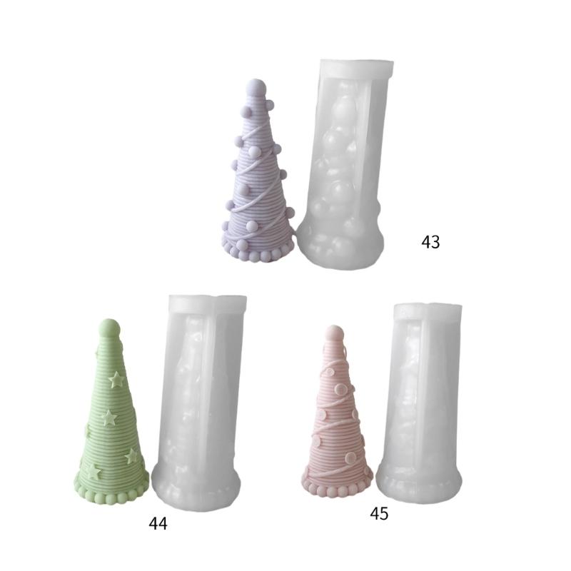 Tree Shaped Silicone Candle Mold Christmas Tree Resin Mold 3D Ornament Mould Handmade-Soap Epoxy Molds Home Decor