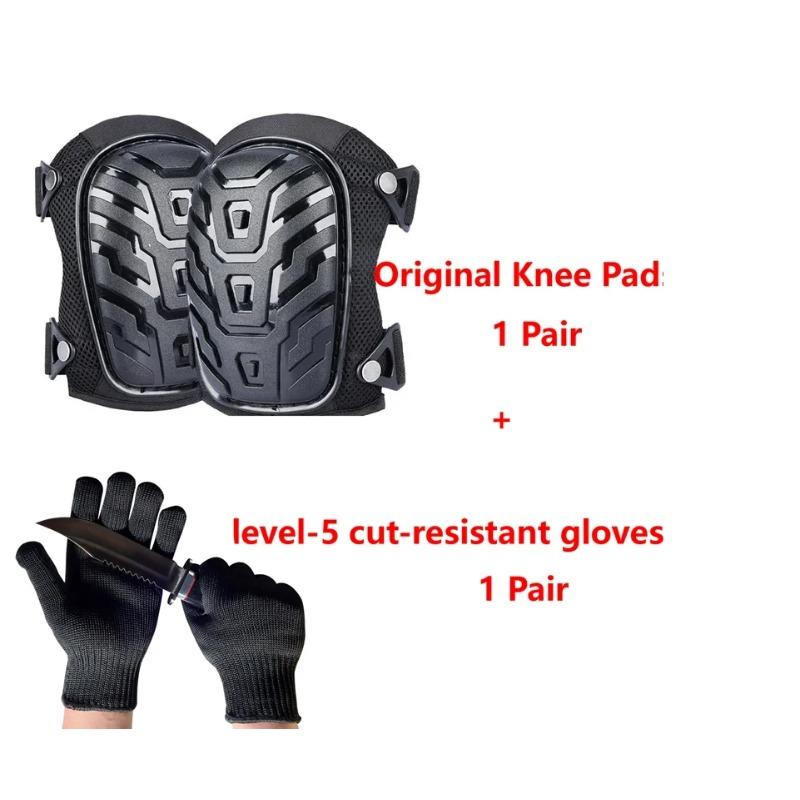 Adjustable Professional Gel Knee Pads Brace Guards Support Safety Protection Construction Flooring Gardening Cleaning For Work