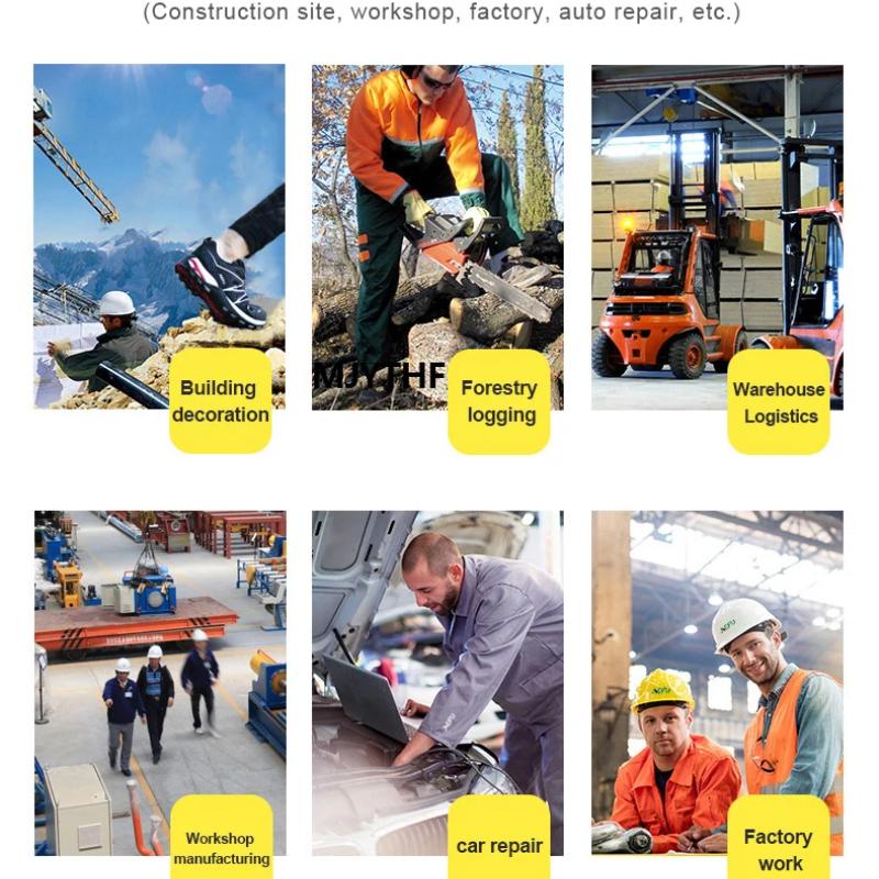 Safety Shoes Men Boots High Top Work Sneakers Steel Toe Anti-smash Puncture-Proof Work Boots Breathable Indestructible Shoes