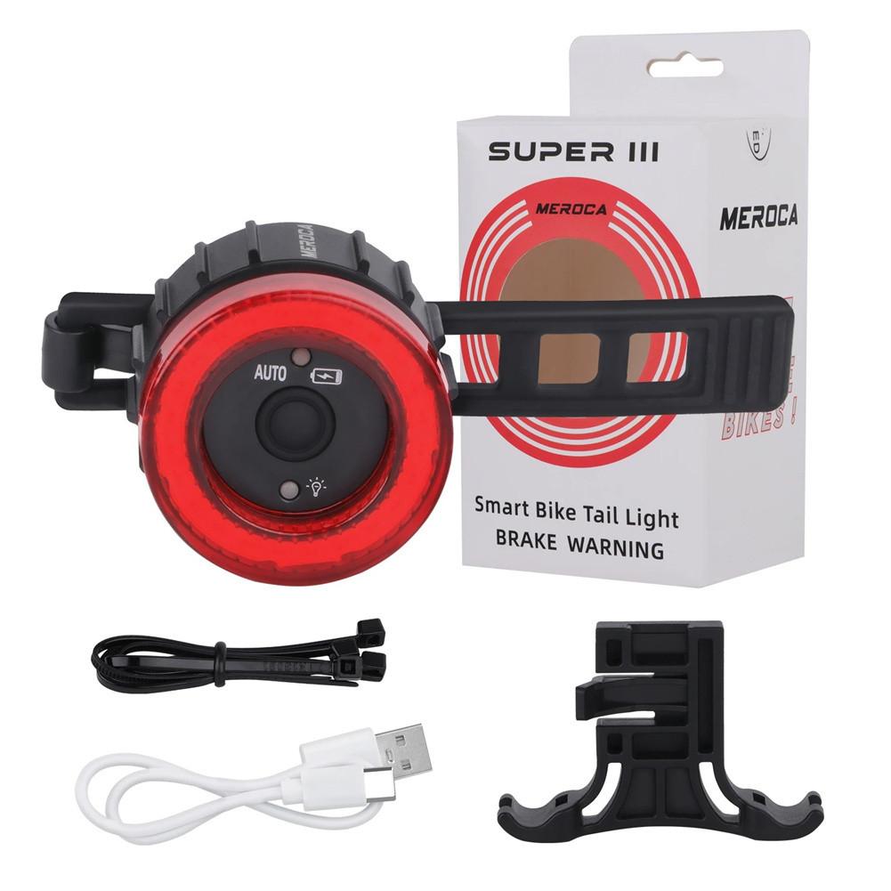 Bike Tail Light Bike Lights Night Riding USB Rechargeable LED Bike Tail black #1