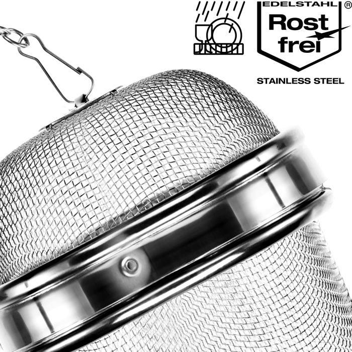 Infuseur à thé - com-four - cf0918 - acier inoxydable - réutilisable - 4 pièces