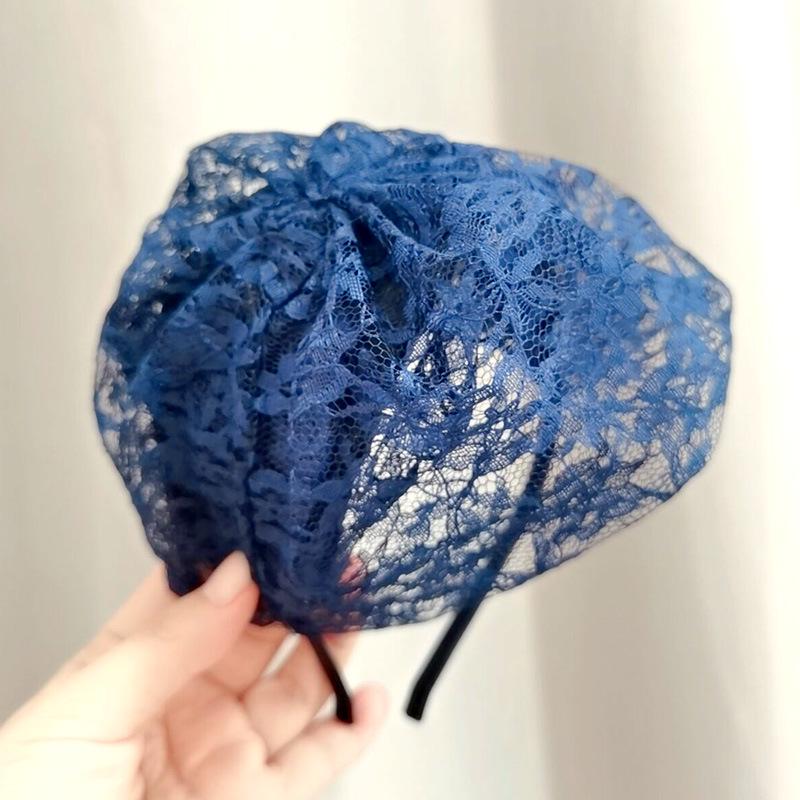 

Элегантная белая кружевная повязка на голову во французском стиле: Дышащая, высококачественная, полушапочная накидка для волос.