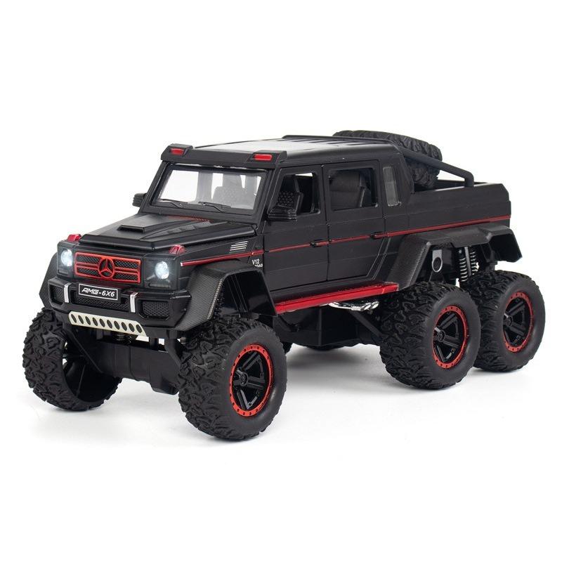 1/22 Boxed Large Benz G63 6X6 Car Model, Metal Die-cast Off-road Vehicle Collection Ornaments Sound and Light Children's Toy Car Gift