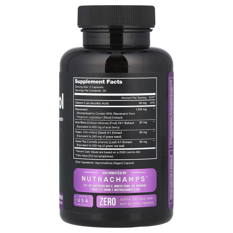 Resveratrol, 60 Vegan Capsules