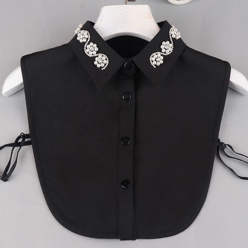 Μόδα Χρώμα Καραμέλας Λευκό Ψεύτικος Γιακάς Πουκάμισο Γυναικείο Ψεύτικος Γιακάς Μισό Πουκάμισο Μπλούζα Ψεύτικος Γιακάς Γυναικείο Πουλόβερ Πουκάμισο Αποσπώμενοι Γιακάδες