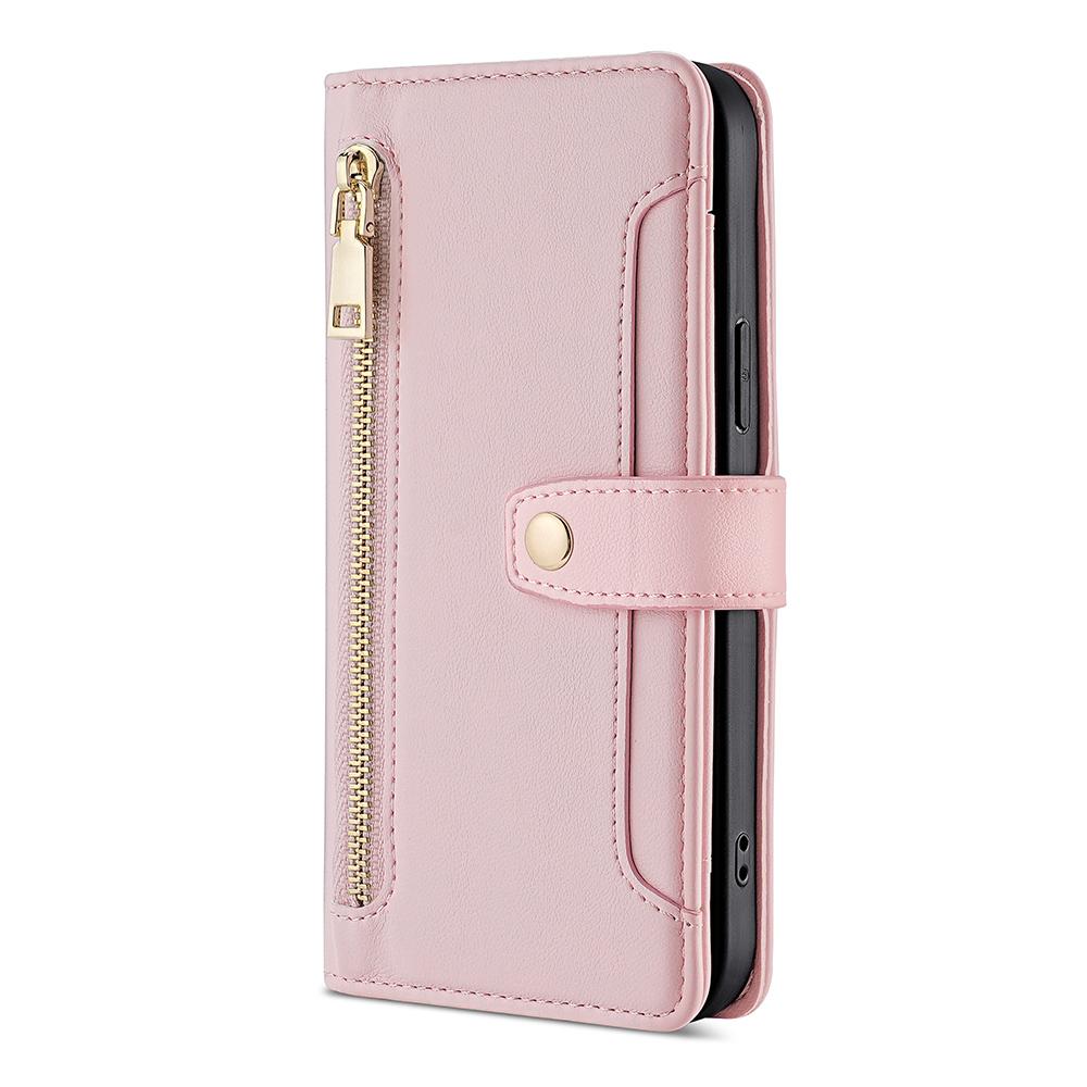 Phone Case for Honor X9a 5G/X40 5G/Magic5 Lite 5G PU Leather Zipper Pocket Card Slots Phone Cover with Straps