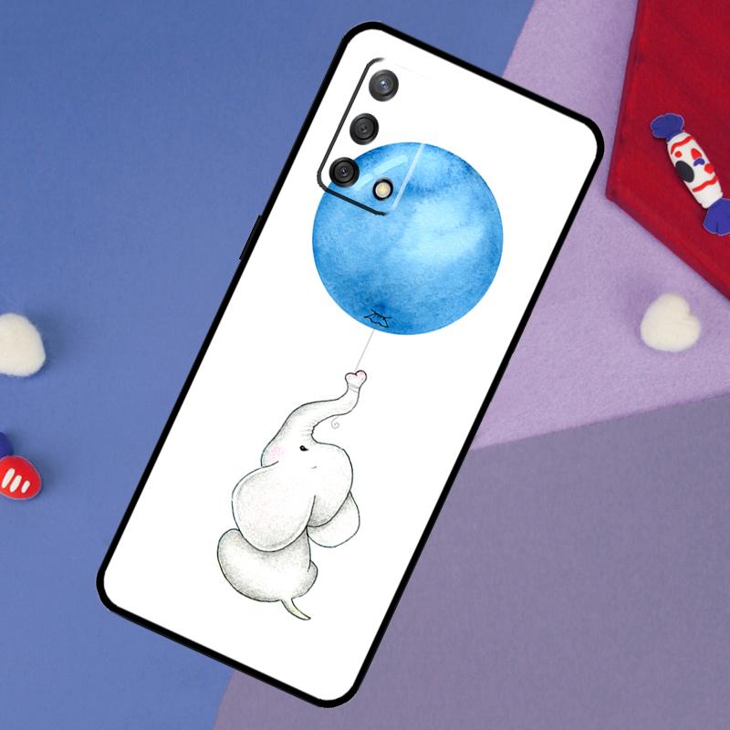 Cute Elephant Case For Oppo A78 A18 A38 A74 A94 A54 A58 A98 A80 A60 A40 A96 A76 A16 A15 A17 A57 A5 A6 Pro