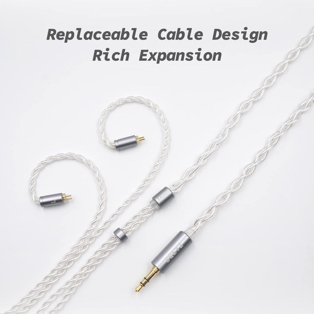 BQEYZ Bee Bird Hummingbird TOPAZ Earphone Wired Type Monitor Shell IEM 2pin Bass Earphones HiFi Ear-hook In-Ear Hi-Fi 1DD+9Piezo CNC+Resin (3.5mm