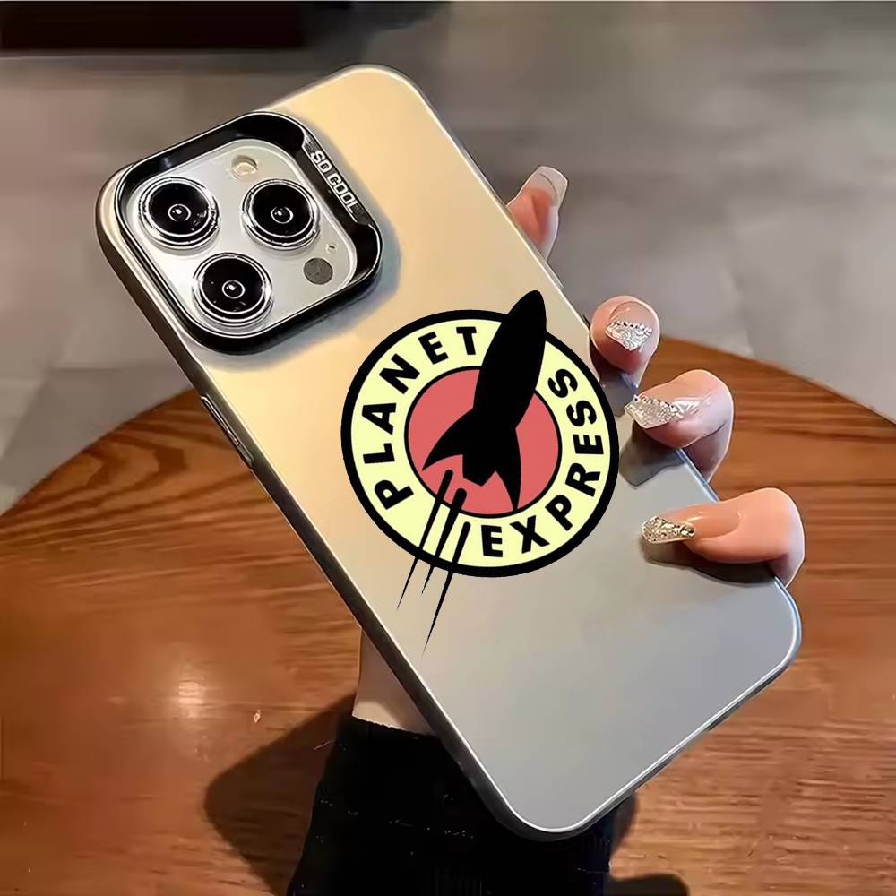 

F-Futurama Cartoon wallpaper Phone Case Color Silver Shell For IPhone 17 16 15 14 13 12 11 Pro Max Plus iPhone12PROMAX