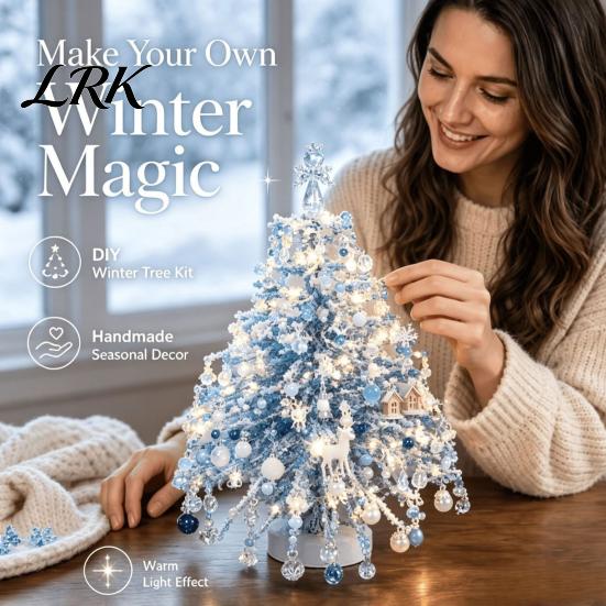 Kerstboom Kralen Knutselen DIY Handgemaakt Kralen Mini Tafelblad Kit, Kristallen Kerst Feestelijke Bureau Decoratie Set, Ornament voor Plank Openhaard Decoratie, Vakantie