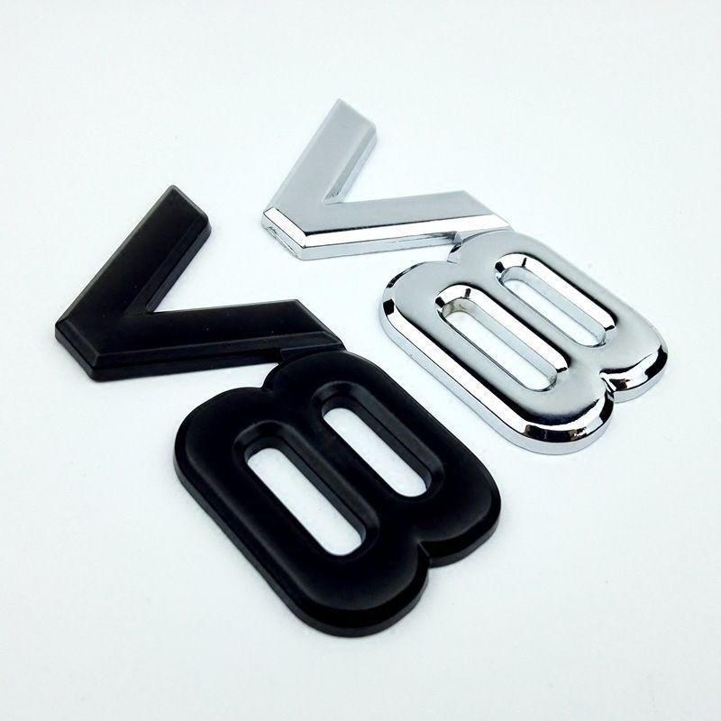 3D Metall V8 Bilmärke Bakre Dekal