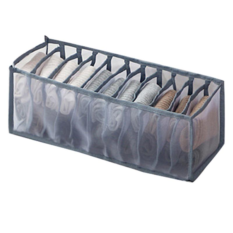 

Нижнее белье Органайзер для бюстгальтеров Ящик для хранения Органайзеры для шкафов Разделители Коробки 11 grids серый