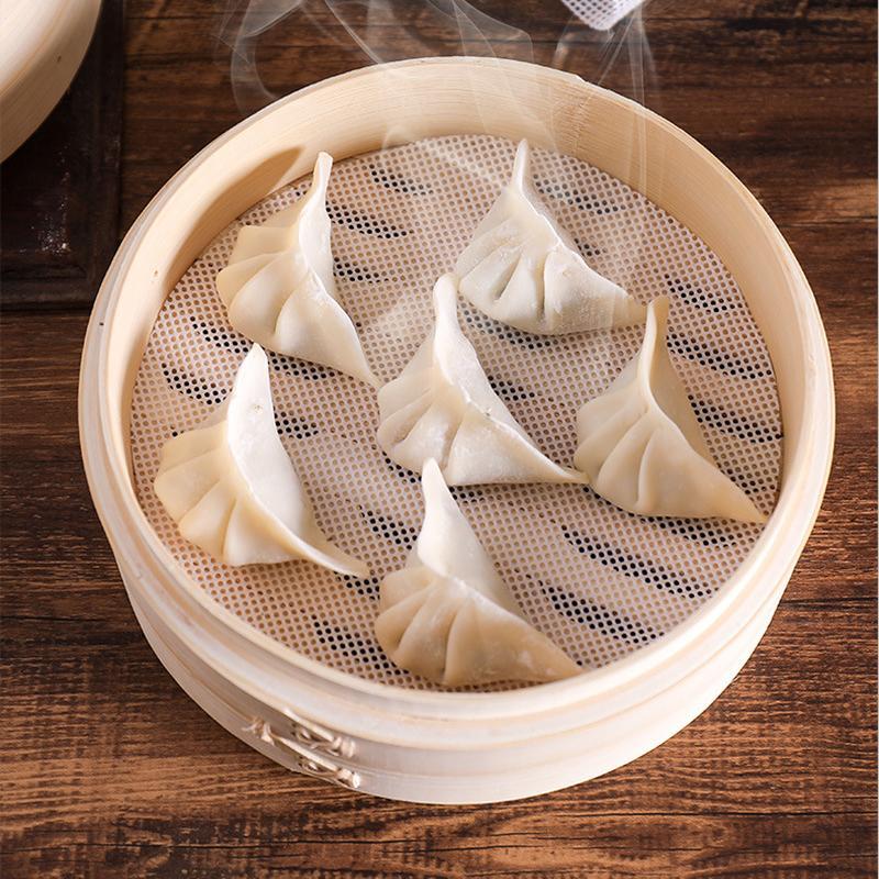 1Pcs Reusable White Silicone Non-Stick Steamer Liners Round Steaming Mat For Bamboo Steamer Cooking Heat Resistant Kitchen