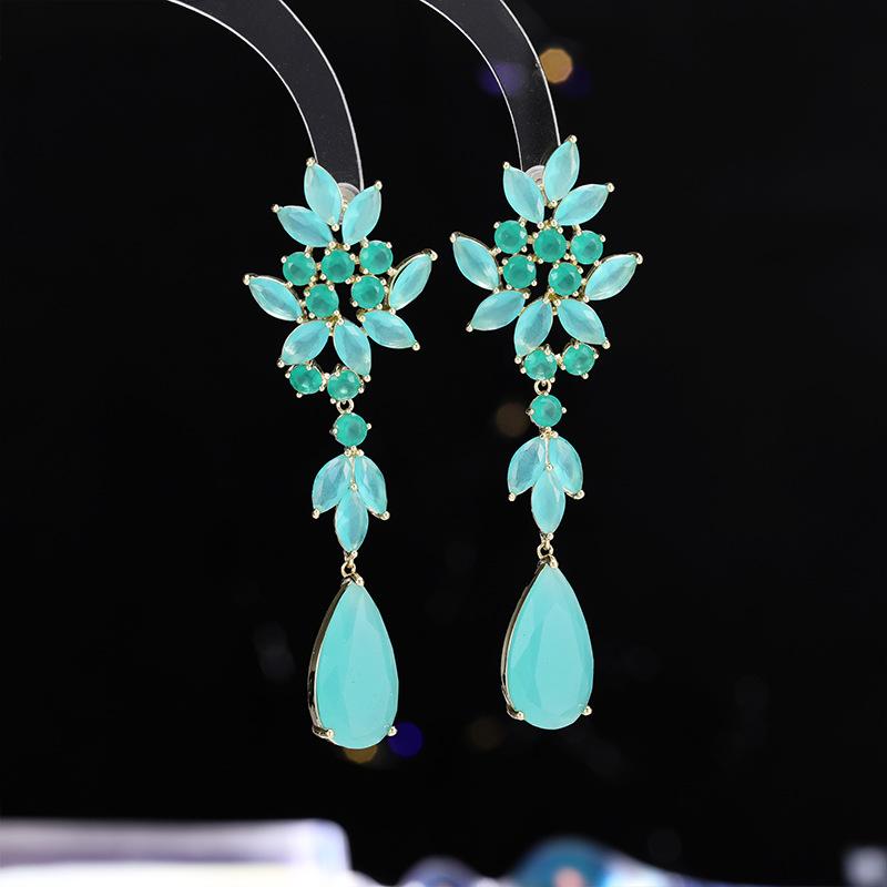Women's Light Luxury Design Elegant Long Tassel Water Droplet Earrings Fashionable And Versatile Niche Design Earrings