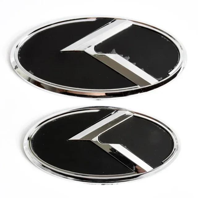 

2pcs For KIA K5 Car Trunk Emblem 3D Sticker K Logo Front Grill Rear Badge2011-2013 Optima Forte 2009-2014 серебряный