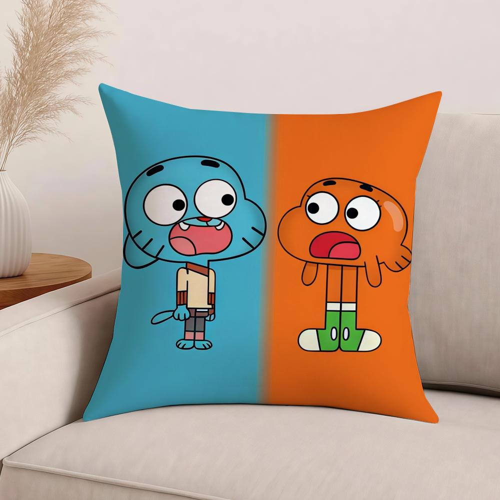 Cartoon The A-Amazing W-World Of G-Gumball Pillow Case Office Cushions Suitable For Sofa Car Bedroom Decorative Cushion Cover