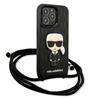 Etui Do iPhone 13 Karl Lagerfeld Leather Monogram Czarny