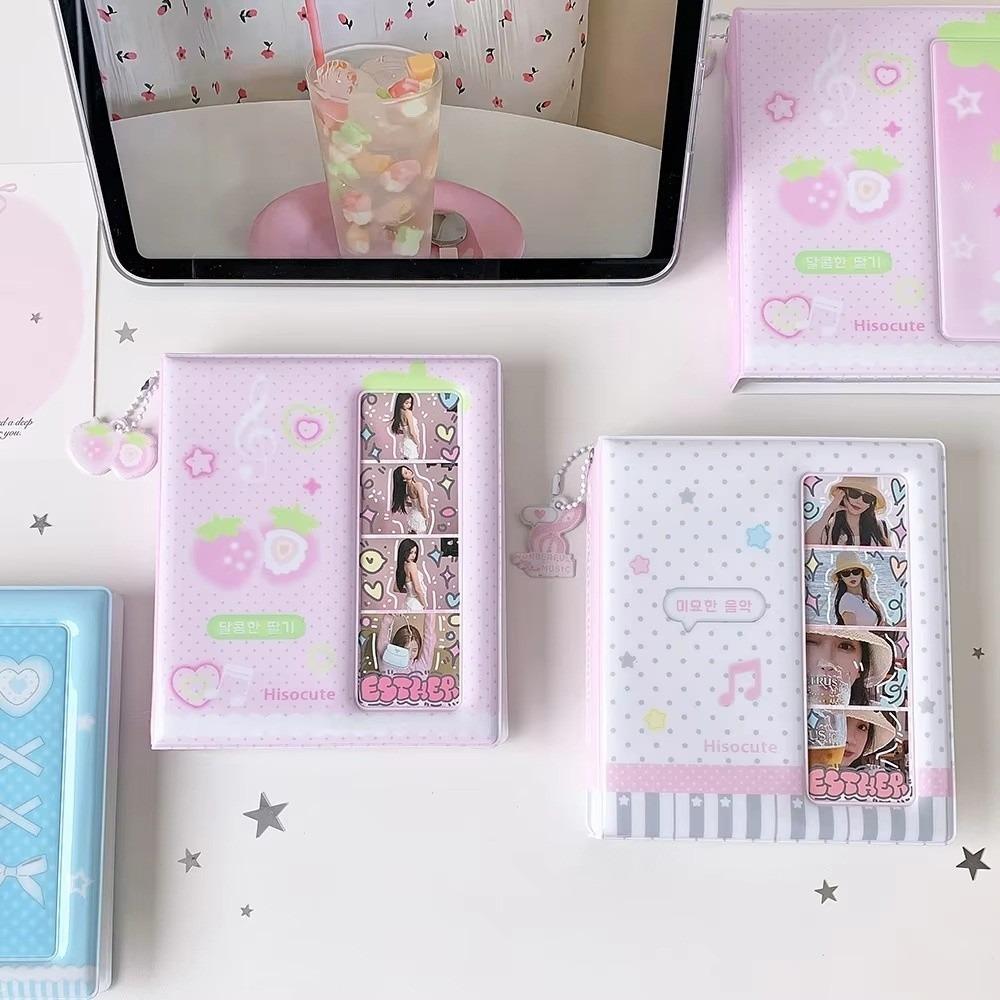 Cartoon Polaroid Album 4 Grid Layout Card Storage Album Fashion Photo Card Holder For Girls