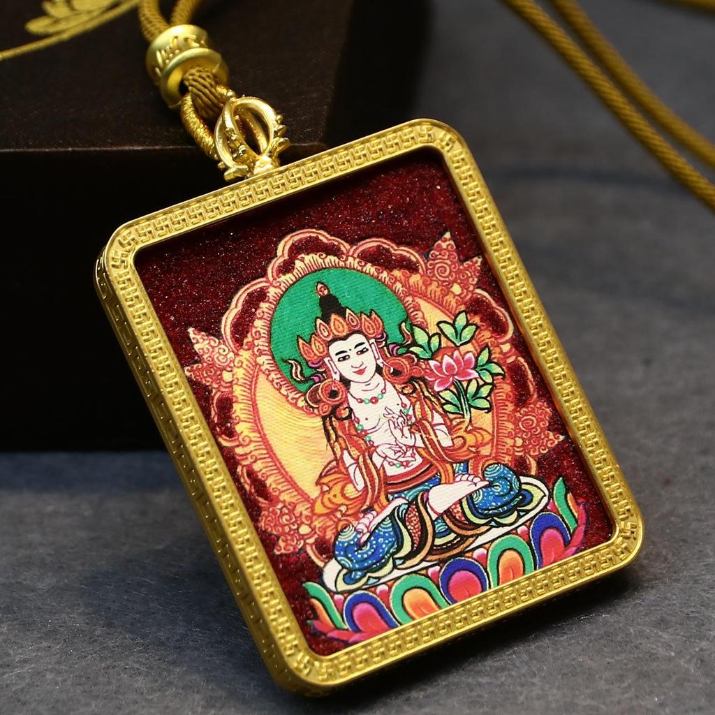 Tibetan Hand-painted Thangka: Mineral Pigment Zodiac & Eight Guardian Deities