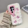 3D Plush Bow Love Fashion Phone Case For Galaxy S25 24 23 22 21 20 10 Ultra Plus S9 A23 06 26 35 36 A53 A54 A55 A56 Note 10 9 8 Case Girl Cute Winter