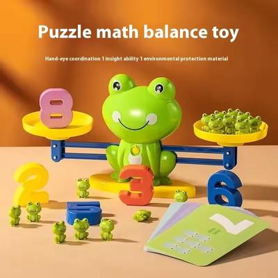 Frosch Mathewaage Spielzeug Stem Lernen Für Kleinkinder 3-5, Pädagogisches Zählspiel Mit Zahlen Kognitive Entwicklung Bausatz