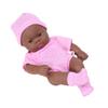 Realistic Doll Baby Re-born Full Body Vinyl Black Girl Toy New Born 7'' Doll