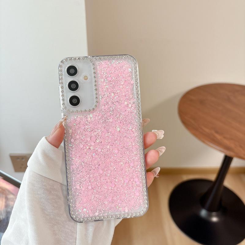 

Блестящий Чехол-Бампер с Блестками и Стразами для Samsung S25 Edge S24 S23 S22 S21 Ultra Plus FE A56 A36 A26 A16 A06 A55 A15 A55 Galaxy S24 Ultra
