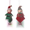 Cartoon Couple Elf Belt Christmas Tree Ornaments