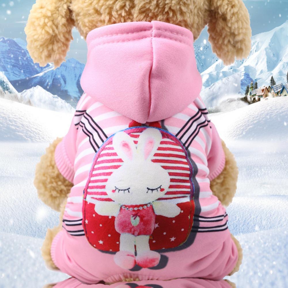Pet dog four-legged button-up dog cat clothes pet supplies autumn and winter fleece sweater