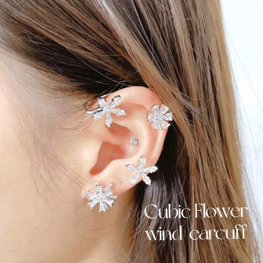

Floral Metal Ear Cuff Piercing Earrings Accessories