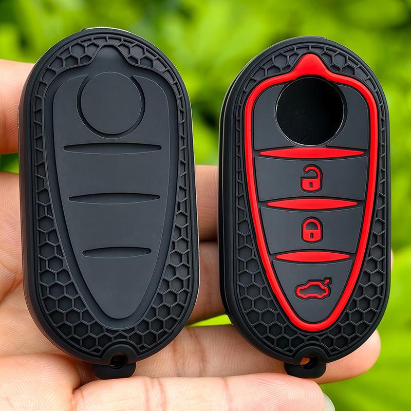 Silicone Key Cover Holder For Alfa Romeo Giulietta Myth Junior 4C Romeo Mito Myth 159 Gto Gta Car Remote Control Car Accessories